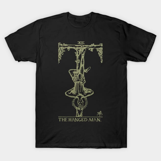 Golden Tarot - The Hanged Man T-Shirt by tetratarot